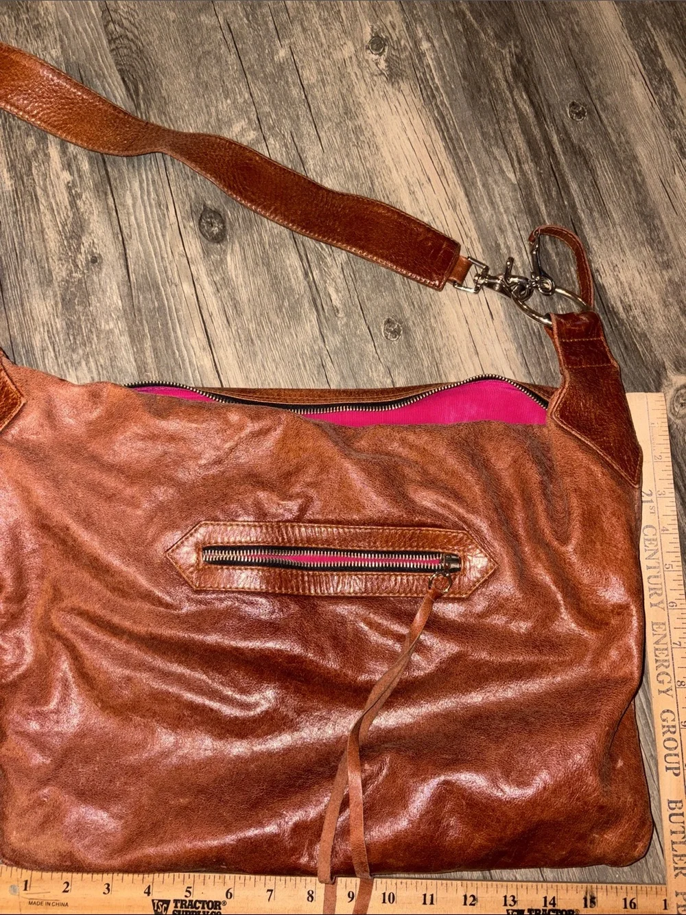 Vintage Allison  burns leather hobo bag -